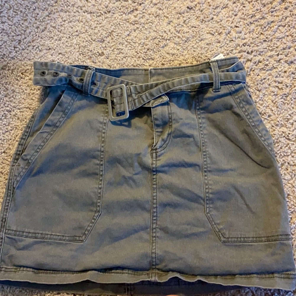 Olive green skirt